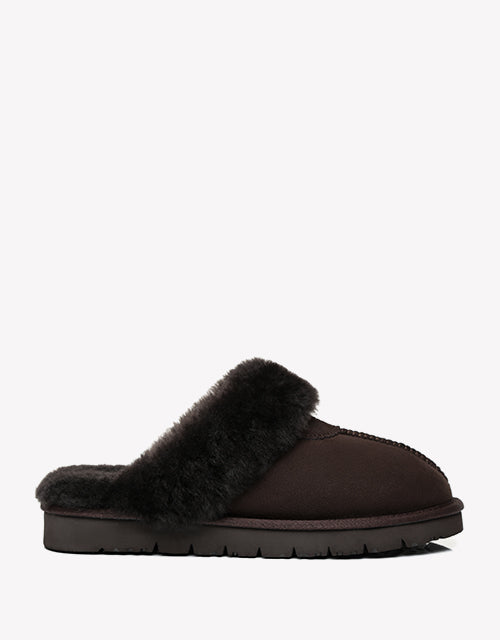 Australian Shepherd Australia Double Faced Sheepskin Wool UGG Unisex Slippers Hedy-Slippers-PEROZ Accessories