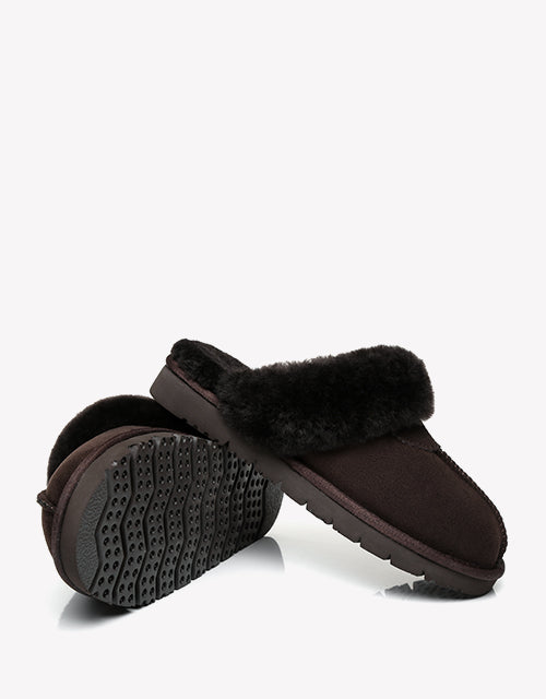 Australian Shepherd Australia Double Faced Sheepskin Wool UGG Unisex Slippers Hedy-Slippers-PEROZ Accessories