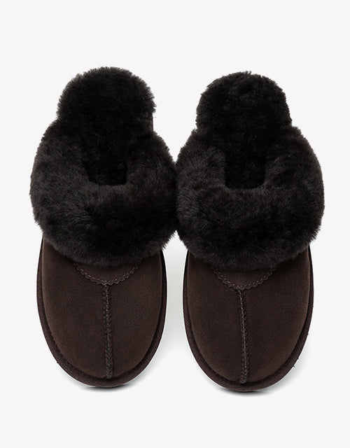 Australian Shepherd Australia Double Faced Sheepskin Wool UGG Unisex Slippers Hedy-Slippers-PEROZ Accessories