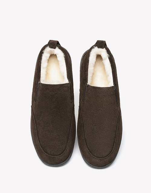 Australian Shepherd AS Men Ugg Moccasin Dino Slipper Sheepskin Wool-Loafers &amp; Moccasins-PEROZ Accessories