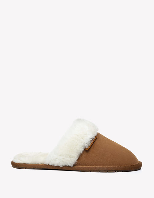 Australian Shepherd Cow Suede Upper Wool Lining UGG Slipper Lassie Water Resistant-Slippers-PEROZ Accessories