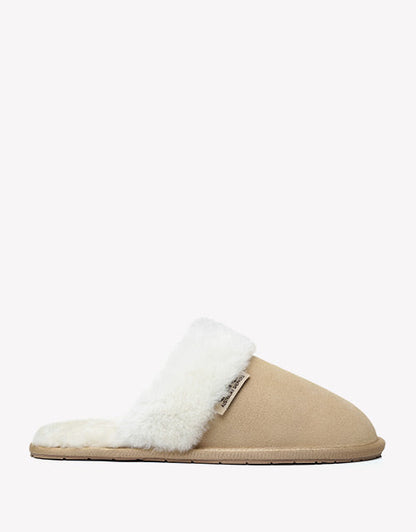 Australian Shepherd Cow Suede Upper Wool Lining UGG Slipper Lassie Water Resistant-Slippers-PEROZ Accessories