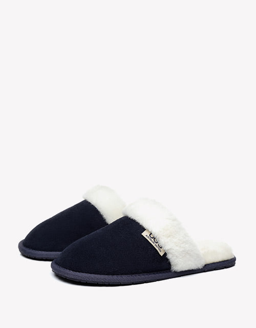 Australian Shepherd Cow Suede Upper Wool Lining UGG Slipper Lassie Water Resistant-Slippers-PEROZ Accessories