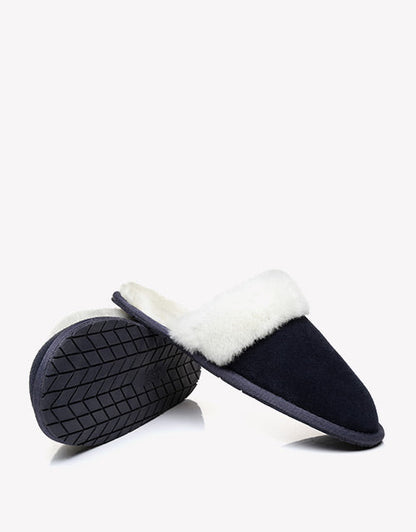 Australian Shepherd Cow Suede Upper Wool Lining UGG Slipper Lassie Water Resistant-Slippers-PEROZ Accessories