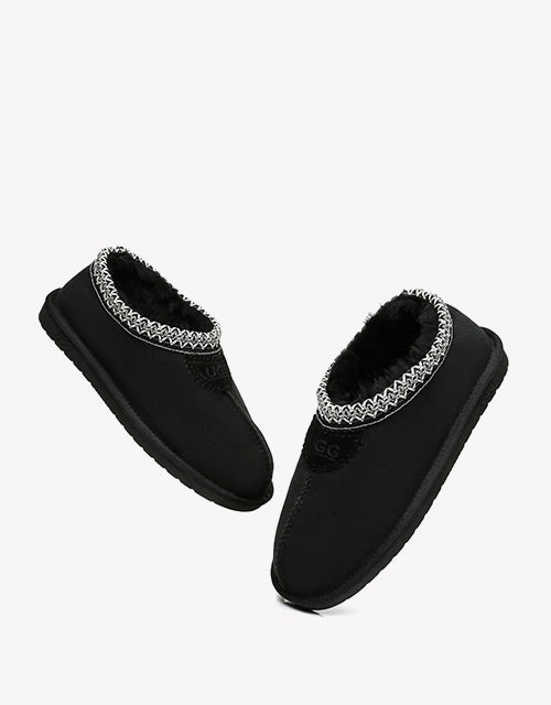 Australian Shepherd Unisex Ankle UGG Slippers Venus Double Face Sheepskin Home Slippers-Slippers-PEROZ Accessories