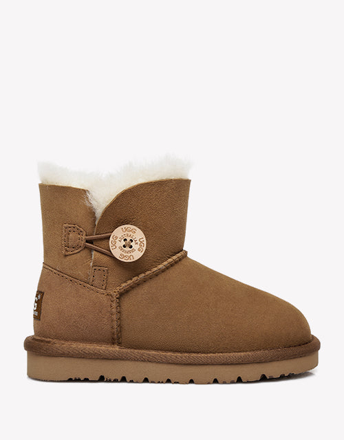 Australian Shepherd Kids Mini Button UGG BOOTS-Kid Boots-PEROZ Accessories