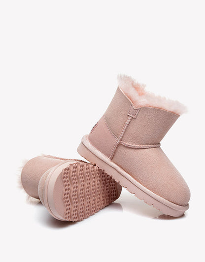Australian Shepherd Kids Mini Button UGG BOOTS-Kid Boots-PEROZ Accessories