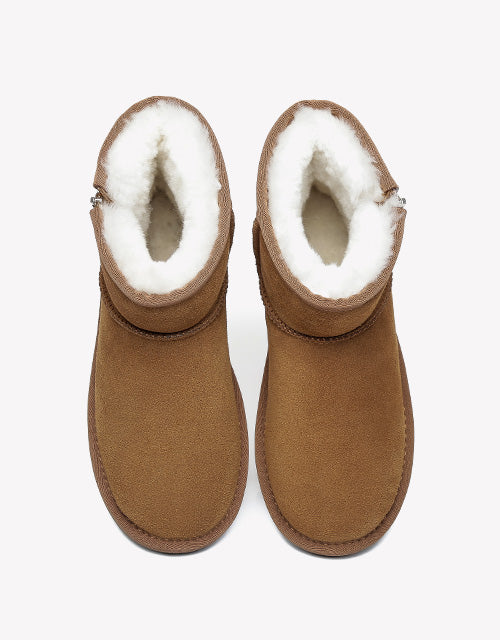 Australian Shepherd Mini Zipper UGG Boots-Boots-PEROZ Accessories