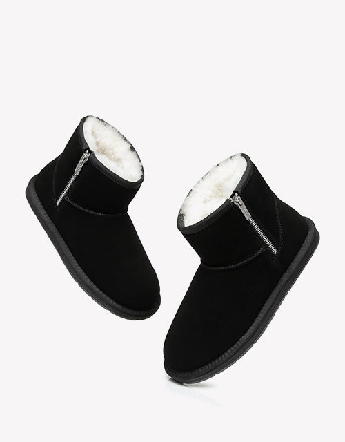 Australian Shepherd Mini Zipper UGG Boots-Boots-PEROZ Accessories