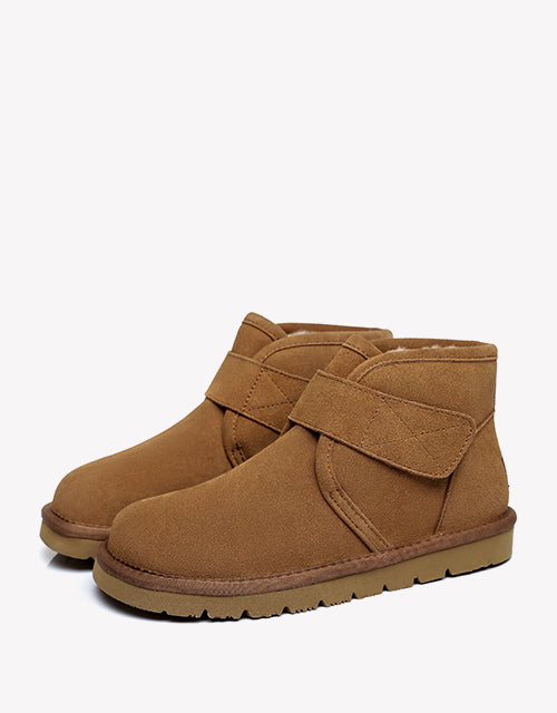 Australian Shepherd AS Unisex Sheepskin Ankle Ugg Boots Dylan-Boots-PEROZ Accessories