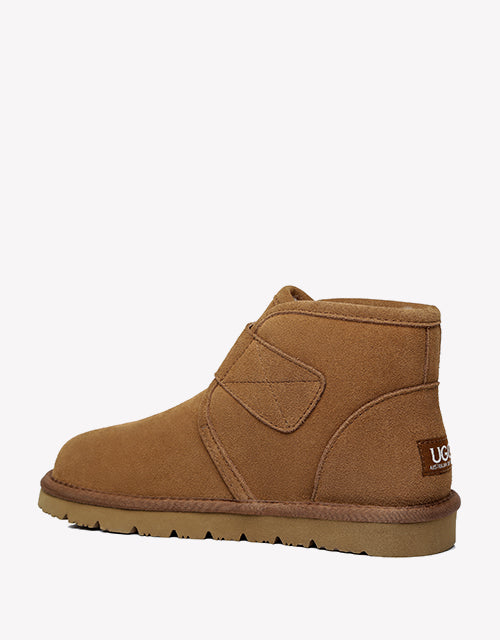 Australian Shepherd AS Unisex Sheepskin Ankle Ugg Boots Dylan-Boots-PEROZ Accessories