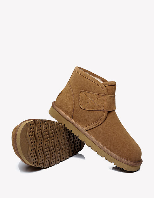 Australian Shepherd AS Unisex Sheepskin Ankle Ugg Boots Dylan-Boots-PEROZ Accessories