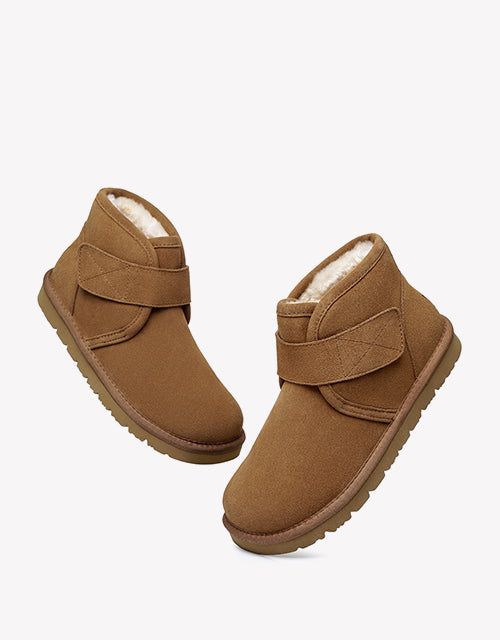 Australian Shepherd AS Unisex Sheepskin Ankle Ugg Boots Dylan-Boots-PEROZ Accessories