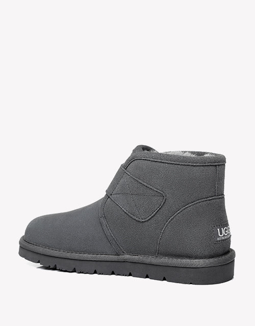 Australian Shepherd AS Unisex Sheepskin Ankle Ugg Boots Dylan-Boots-PEROZ Accessories