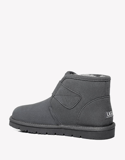 Australian Shepherd AS Unisex Sheepskin Ankle Ugg Boots Dylan-Boots-PEROZ Accessories