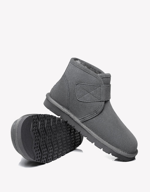 Australian Shepherd AS Unisex Sheepskin Ankle Ugg Boots Dylan-Boots-PEROZ Accessories