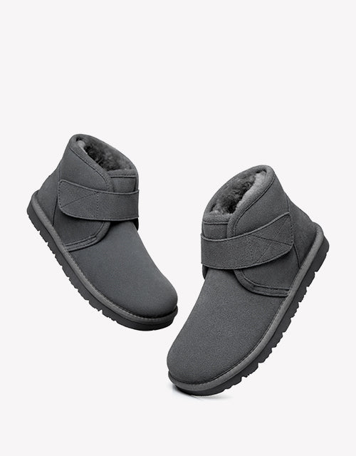 Australian Shepherd AS Unisex Sheepskin Ankle Ugg Boots Dylan-Boots-PEROZ Accessories