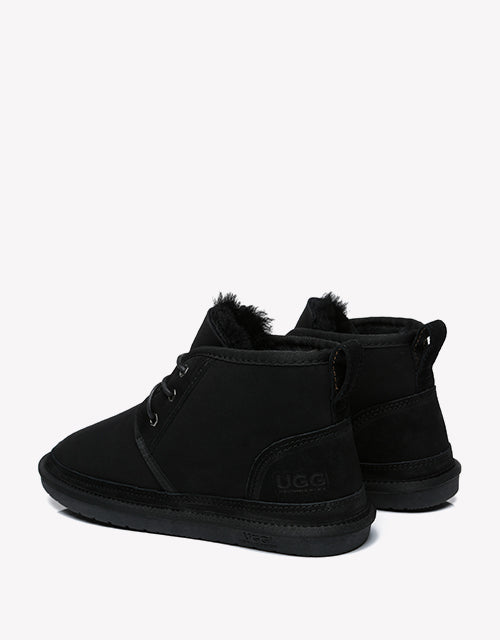 Australian ShepherdUGG Double-Faced Casual Ankle Sheepskin Cow Suede BOOTS Kelvin-Boots-PEROZ Accessories