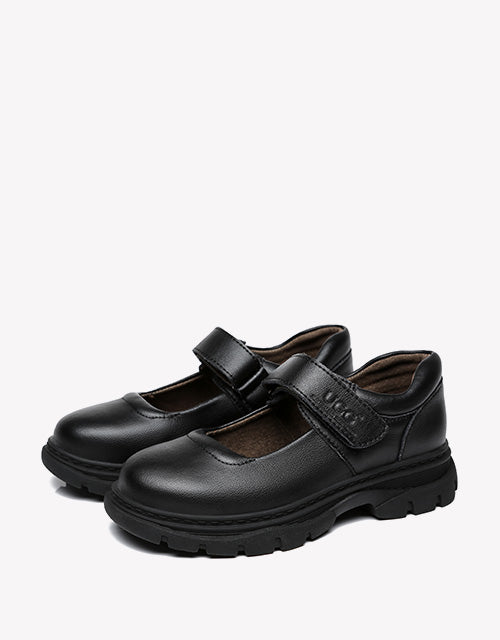 Australian Shepherd Chris Kids Leather School Shoes with Removable Insole-School Shoes-PEROZ Accessories