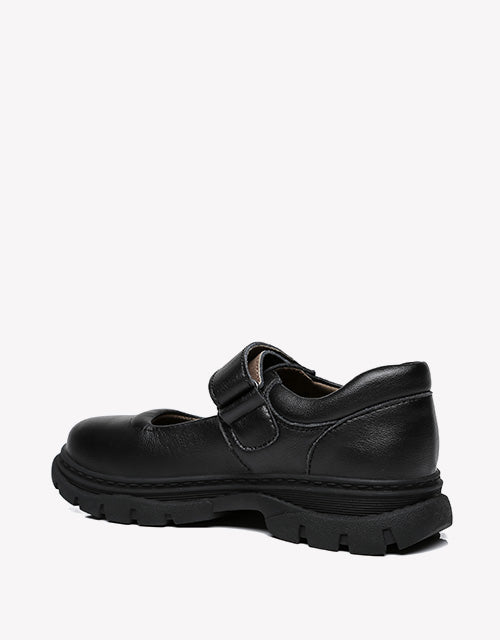 Australian Shepherd Chris Kids Leather School Shoes with Removable Insole-School Shoes-PEROZ Accessories