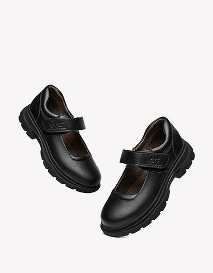 Australian Shepherd Chris Kids Leather School Shoes with Removable Insole-School Shoes-PEROZ Accessories