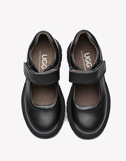 Australian Shepherd Chris Kids Leather School Shoes with Removable Insole-School Shoes-PEROZ Accessories