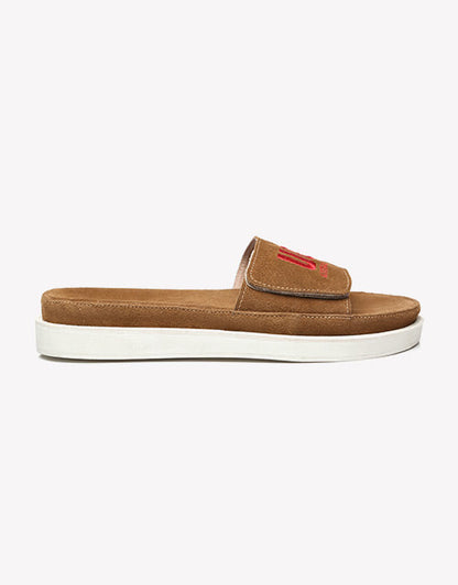 Australian Shepherd Women Slides Suede Gina-Slides-PEROZ Accessories