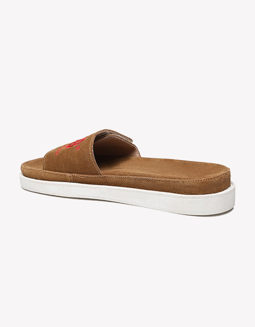 Australian Shepherd Women Slides Suede Gina-Slides-PEROZ Accessories