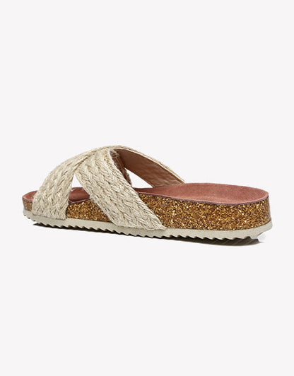 Australian Shepherd UGG Women Sandals Espadrilles Flat Slide Milo-Sandals-PEROZ Accessories