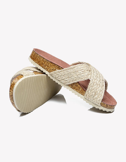 Australian Shepherd UGG Women Sandals Espadrilles Flat Slide Milo-Sandals-PEROZ Accessories