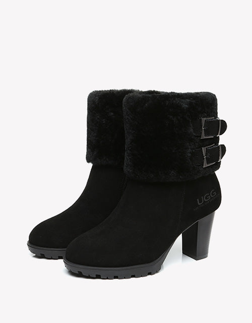Australian Shepherd UGG Boots Women Shearling Heels Style Candice-Boots-PEROZ Accessories