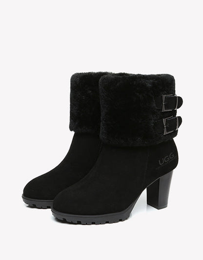 Australian Shepherd UGG Boots Women Shearling Heels Style Candice-Boots-PEROZ Accessories