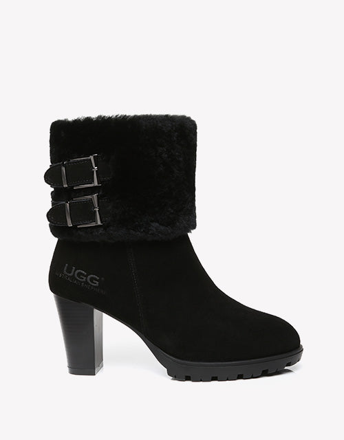 Australian Shepherd UGG Boots Women Shearling Heels Style Candice-Boots-PEROZ Accessories
