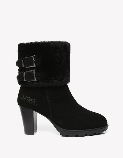 Australian Shepherd UGG Boots Women Shearling Heels Style Candice-Boots-PEROZ Accessories