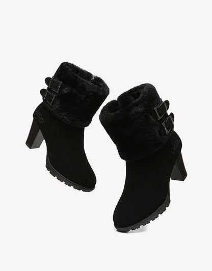 Australian Shepherd UGG Boots Women Shearling Heels Style Candice-Boots-PEROZ Accessories