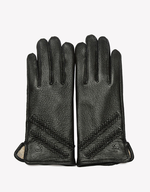 Australian Shepherd Sheepskin Wool Ladies Leather Gloves Britney-Gloves-PEROZ Accessories