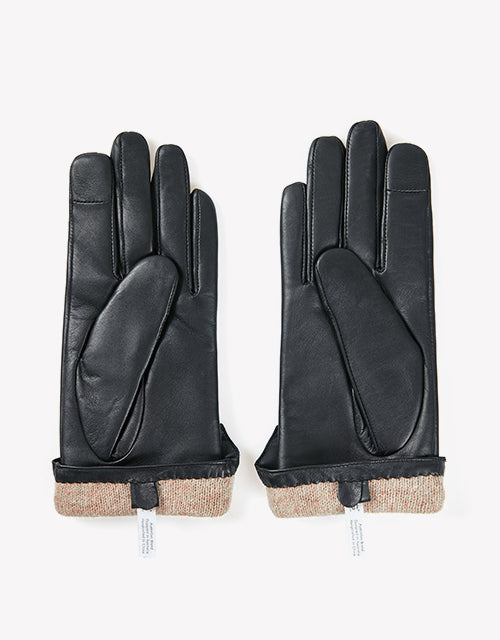 Australian Shepherd Sheepskin Wool Ladies Leather Gloves Belinda-Gloves-PEROZ Accessories