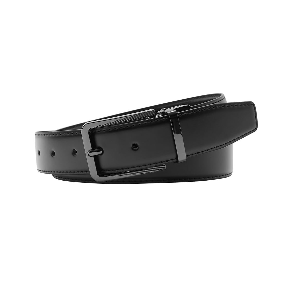 ASPEN Black/Chestnut. Men’s Reversible Leather Belt. 35mm width.-Reversible Belts-PEROZ Accessories