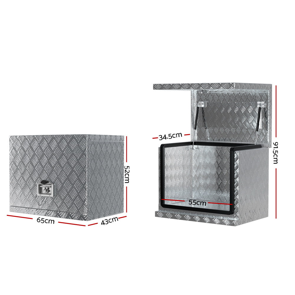 Giantz Aluminium Ute Tool Box Under Tray Heavy Duty Vehicle Chest Storage-Auto Accessories &gt; Auto Accessories Others-PEROZ Accessories