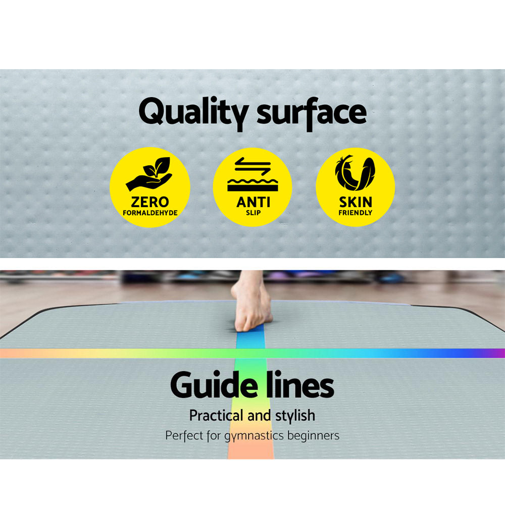 Everfit 5X1M Air Track Inflatable Tumbling Mat Gymnastics Yoga Mat-Sports &amp; Fitness &gt; Fitness Accessories-PEROZ Accessories