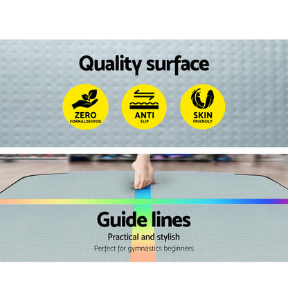 Everfit 5X1M Air Track Inflatable Tumbling Mat Gymnastics Yoga Mat-Sports &amp; Fitness &gt; Fitness Accessories-PEROZ Accessories