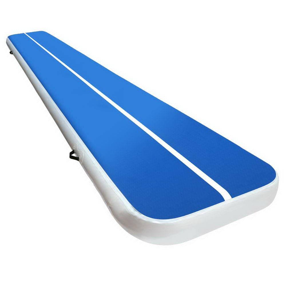 5m x 1m Inflatable Air Track Mat 20cm Thick Gymnastic Tumbling Blue And White-Sports &amp; Fitness &gt; Fitness Accessories-PEROZ Accessories