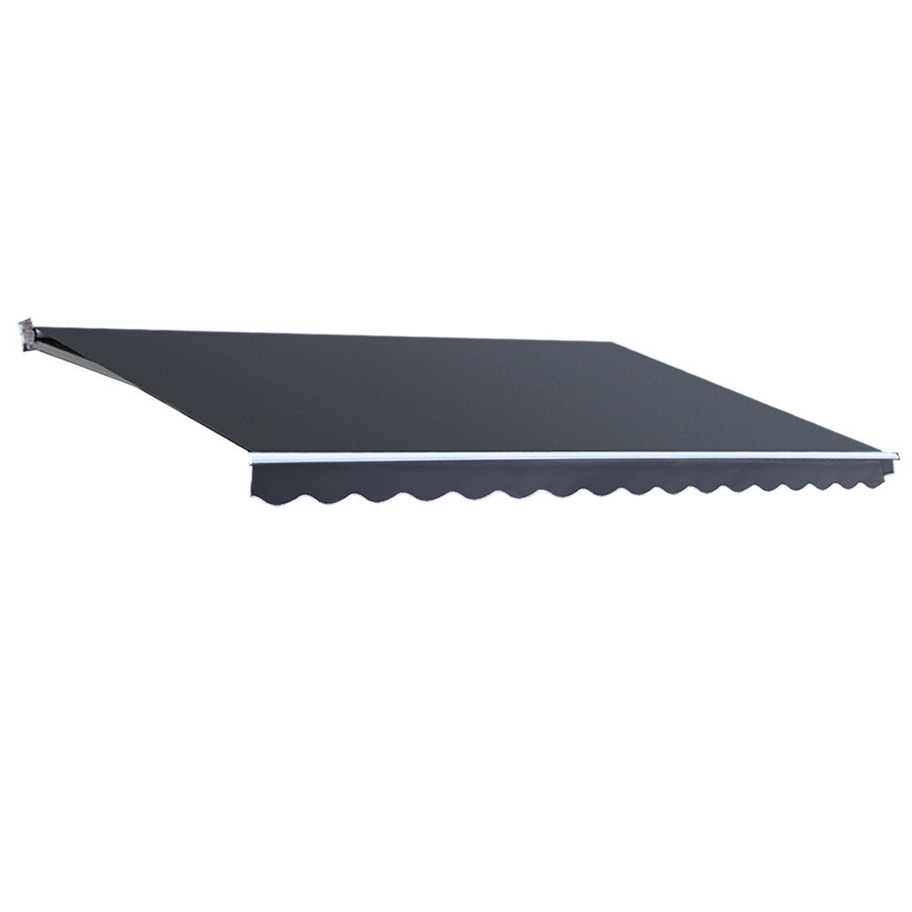 Instahut Folding Arm Awning Outdoor Awning Canopy Retractable 5Mx3M Grey-Home &amp; Garden &gt; Shading-PEROZ Accessories
