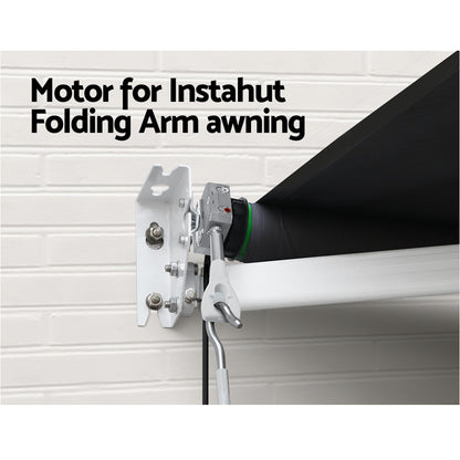 Instahut 230V Replacement Motor w/ remote 40NM Folding Arm Awning Outdoor Blind-Home &amp; Garden &gt; Shading-PEROZ Accessories
