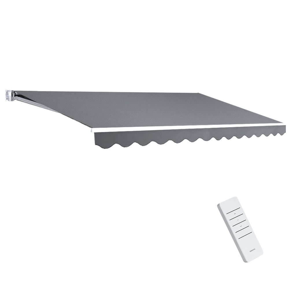 Instahut Folding Arm Awning Motorised Outdoor Pearl Retractable 4X2.5M-Home &amp; Garden &gt; Shading-PEROZ Accessories