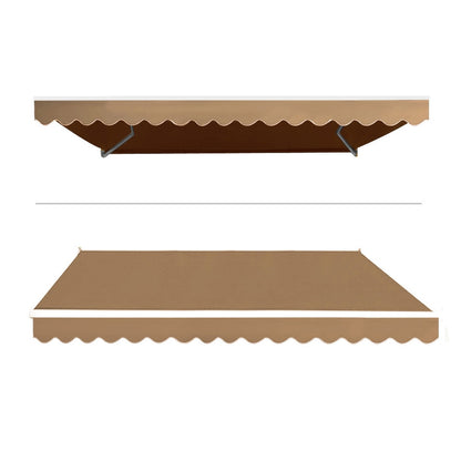 Instahut Retractable Folding Arm Awning Motorised Outdoor Sunshade 4X3M Beige-Home &amp; Garden &gt; Shading-PEROZ Accessories