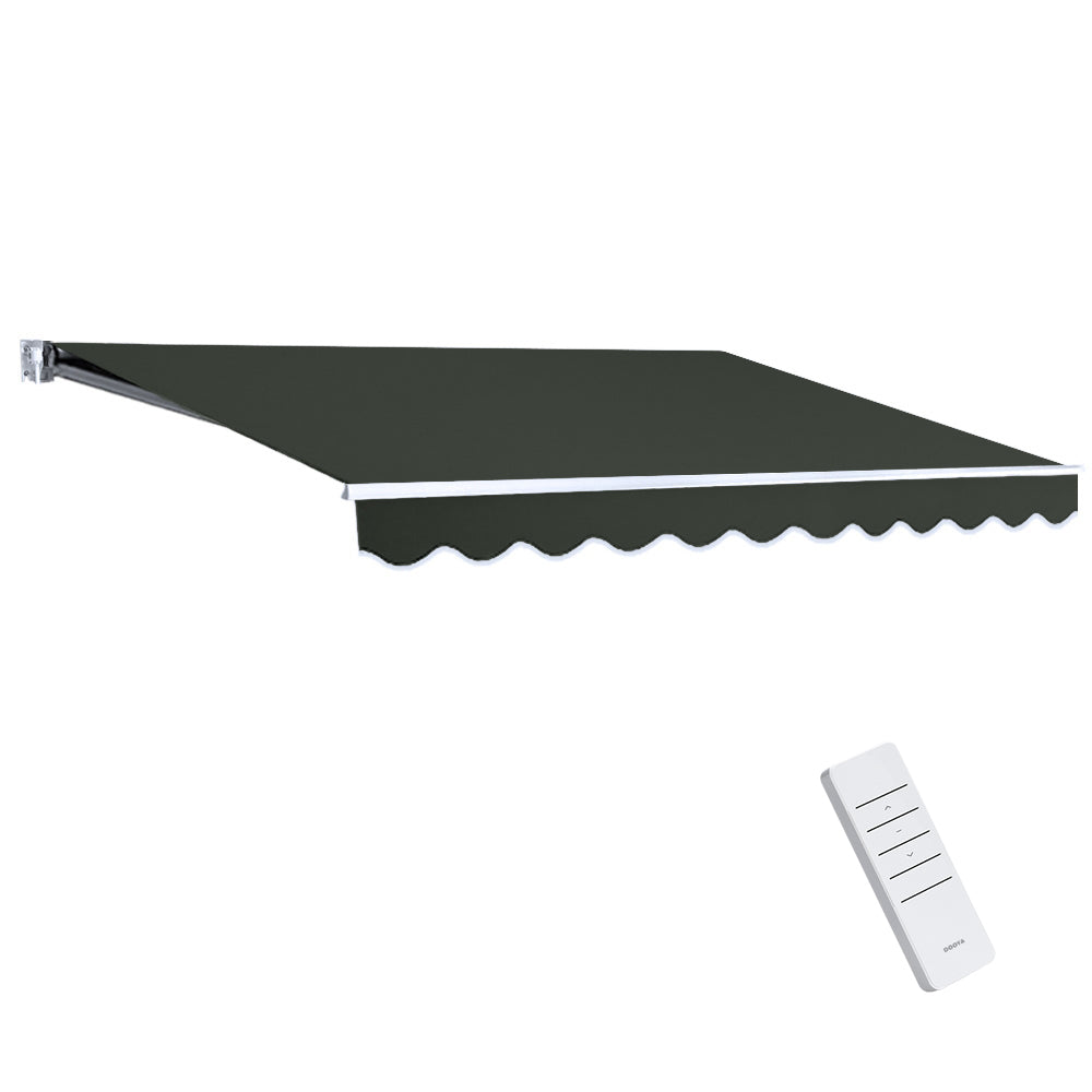 Instahut Folding Arm Awning Motorised Retractable Outdoor Sunshade 5X3M-Home &amp; Garden &gt; Shading-PEROZ Accessories