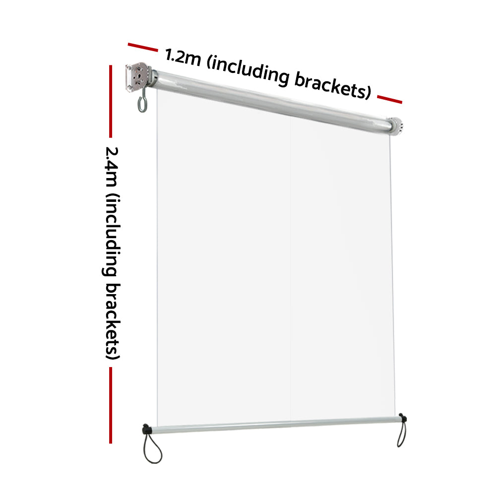Instahut Outdoor Blind Roll Down Awning Canopy Shade Retractable Window 1.2X2.4M-Home &amp; Garden &gt; Shading-PEROZ Accessories
