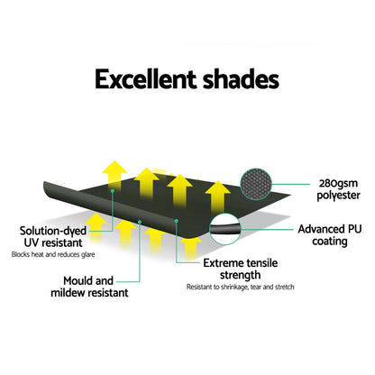 Instahut Window Fixed Pivot Arm Awning Outdoor Blinds Retractable Canopy1.5X2.1M-Home &amp; Garden &gt; Shading-PEROZ Accessories
