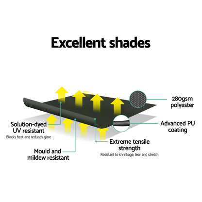 Instahut Window Fixed Pivot Arm Awning Outdoor Blinds Retractable Canopy1.8X2.1M-Home &amp; Garden &gt; Shading-PEROZ Accessories